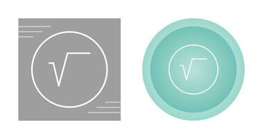 Square Root Symbol Vector Icon