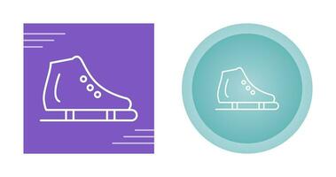 icono de vector de zapato de patinaje sobre hielo