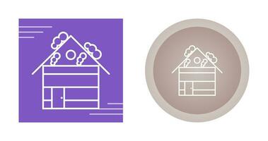 House with Snow Vector Icon