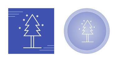 Tree in Snow Vector Icon