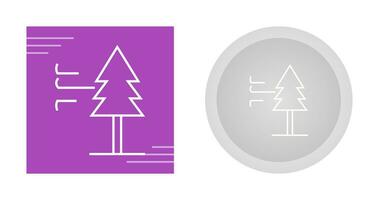 Tree with Wind Vector Icon