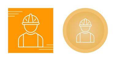 icono de vector de trabajador de construcción