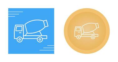 Cement Mixer Truck Vector Icon