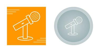 Mic on Stand Vector Icon