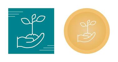 Holding Plants Vector Icon