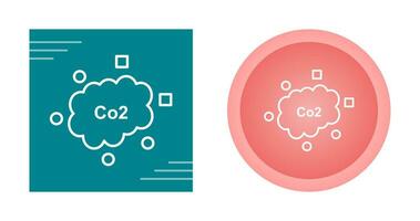 c icono de vector de dióxido de carbono