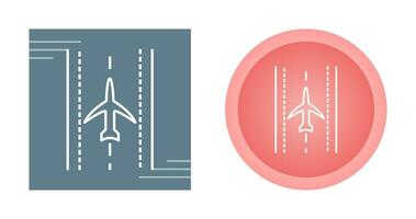 Plane on Runway Vector Icon