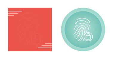 Fingerprint Lock Vector Icon