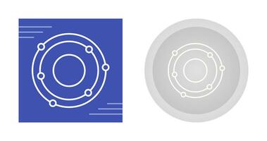 icono de vector de estructura atómica