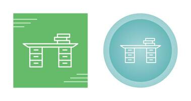 Studying Desk Vector Icon