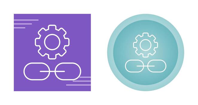 icono de vector de configuración de enlace