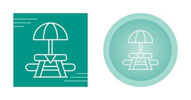 Picnic Table Vector Icon