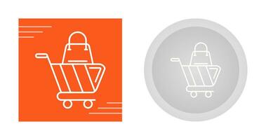 icono de vector de carrito de compras