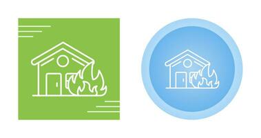 House On Fire Vector Icon