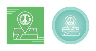 Peace Location Vector Icon