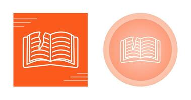 Teared Book Vector Icon