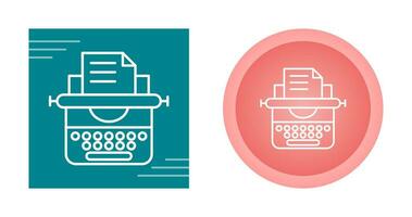 Typewriter Vector Icon