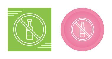 No Alcohol Vector Icon