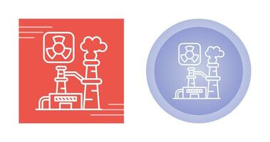 icono de vector de planta nuclear