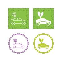 Eco friendly Car Vector Icon