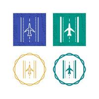 Plane on Runway Vector Icon