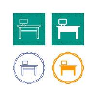 Office Desk Vector Icon