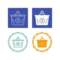 Yen Basket Vector Icon