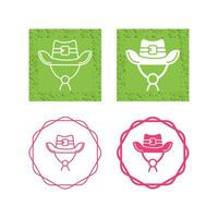 icono de vector de sombrero de vaquero