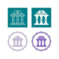 Bank Building Vector Icon