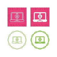 Laptop Security Vector Icon