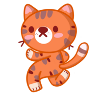 Cute Tiger running png
