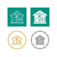 Eco House Vector Icon