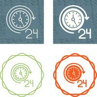 24 Hours Vector Icon