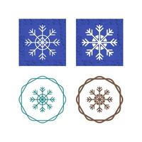 icono de vector de copo de nieve