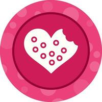 Heart shaped cookies Vector Icon