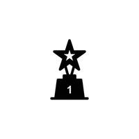 Illustrative trophy icon signifying victory, achievement, and recognition. vector