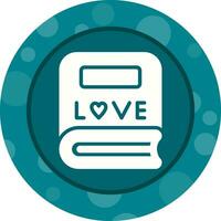 Love story book Vector Icon