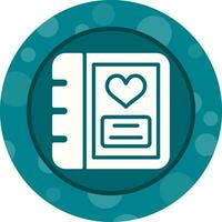 Romantic photo album Vector Icon