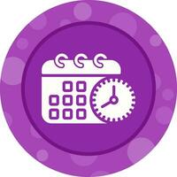 Calendar with clock Vector Icon