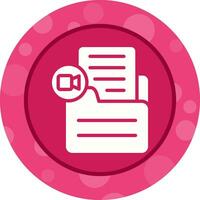 Document Insert Video Vector Icon