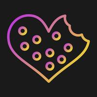 Heart shaped cookies Vector Icon