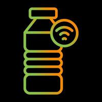 Fitness Smart Water Bottle Vector Icon