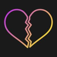 Broken Heart Vector Icon