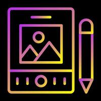 Pen Tablet Vector Icon