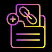 Document Insert Link Vector Icon