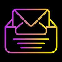 Inbox with envelope Vector Icon