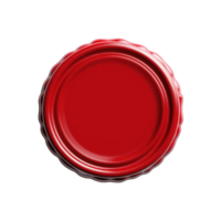 Red wax seal isolated on transparent background, created with generative AI png