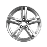 Modern shiny car rim isolated on transparent background, created with generative AI png