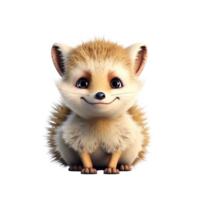 Cute little animal isolated on transparent background, created with generative AI png