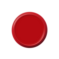 Red wax seal isolated on transparent background, created with generative AI png